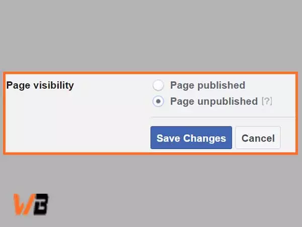 Page Unpublished and save changes