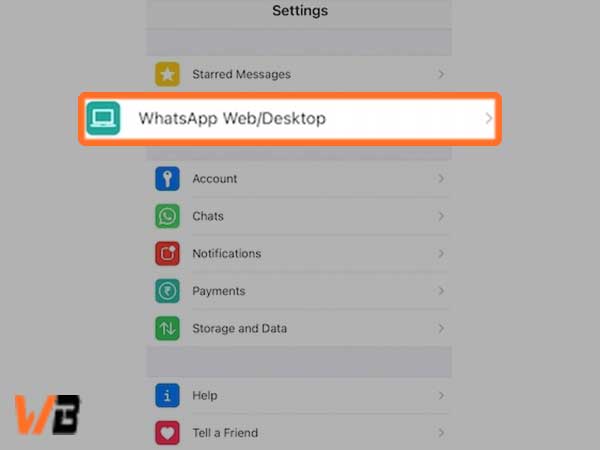 click on WhatsApp Web/desktop option