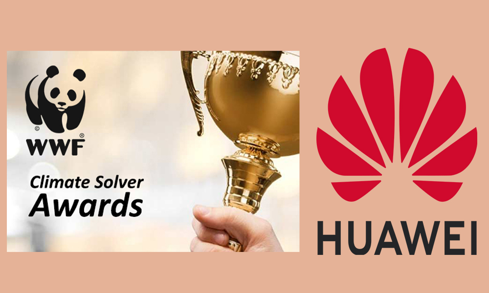Awarded Climate Solver Award by the World Wildlife Fund to Huawei