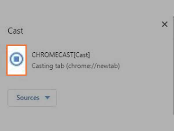 Cast options for PeacockTV activation