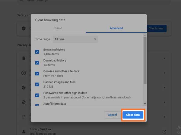 Mark the Checkboxes.
