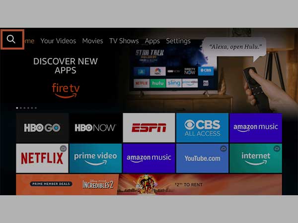 search bar of Amazon Fire