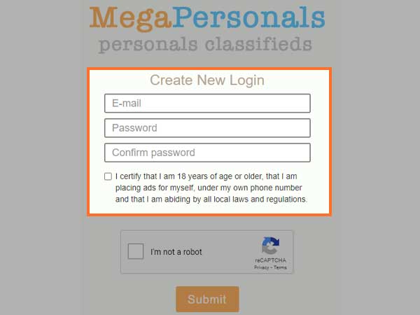 fill in your information