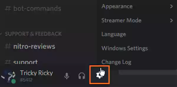 Discord settings
