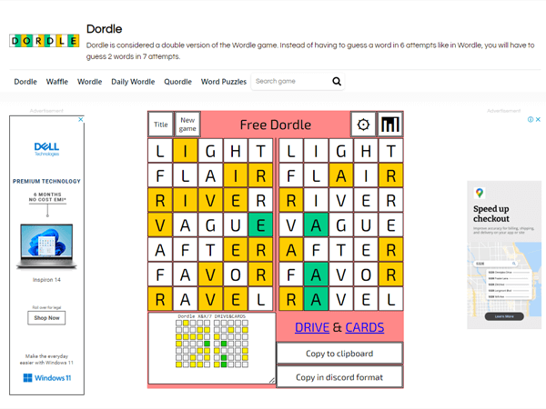 Dordle Game