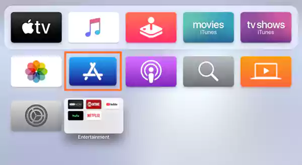 go to app store on your Apple tv