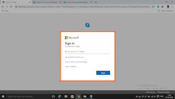 login Microsoft account