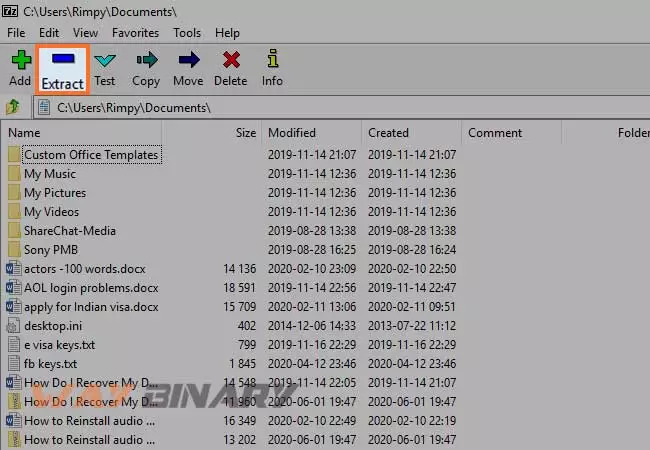 Use The 7-Zip Program To Open The RAR Files Steps - 10
