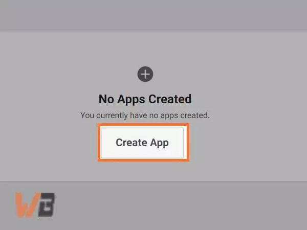 Click on “Create App”