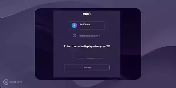 Voot Login Step Image