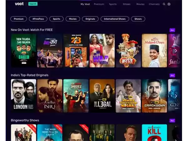 Voot Shows Image