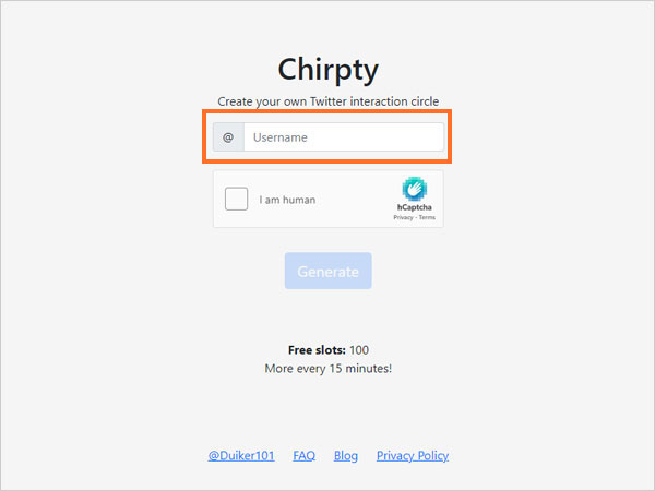 chirpty verification captcha