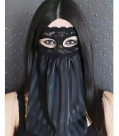 Girl wearing mask