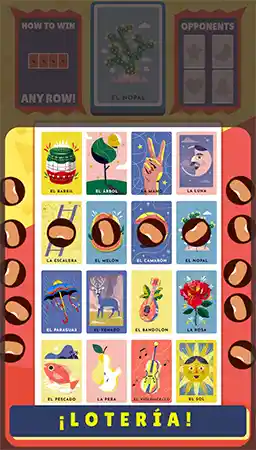 Loteria Doodle Game instruction page