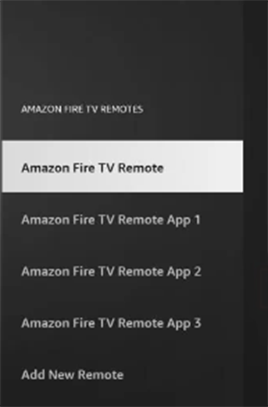 Image showing “Amazon Fire TV Remote” option