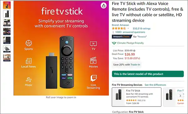 buy a new FireTV Stick 