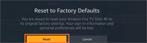 how to reset FireStick remote