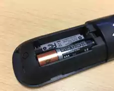 Replace batteries from back panel