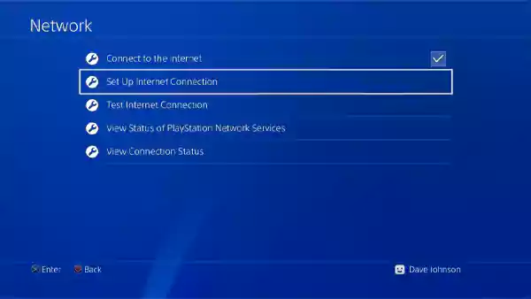 Setting Up the Internet Connection of PS4