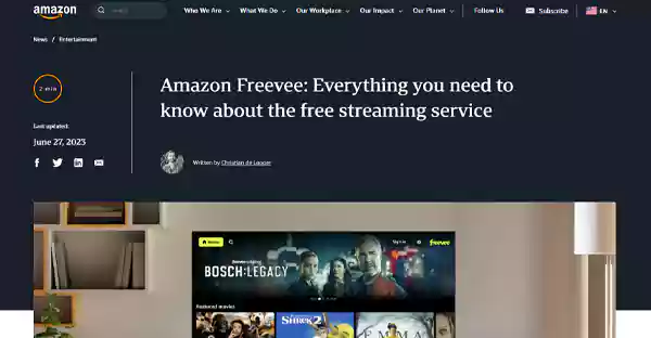 Amazon FreeVee (Formerly IMDb TV)