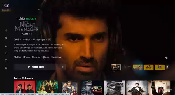 Hotstar homepage