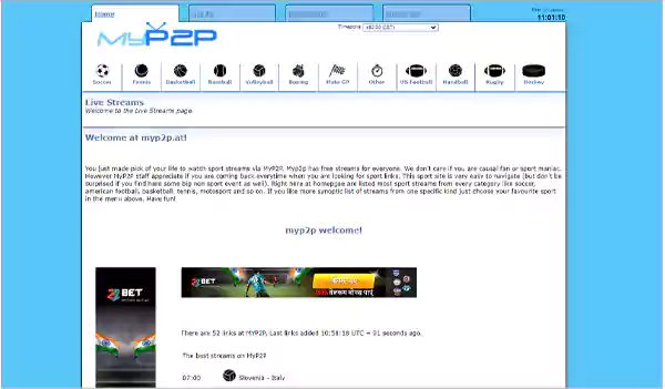 MyP2P homepage