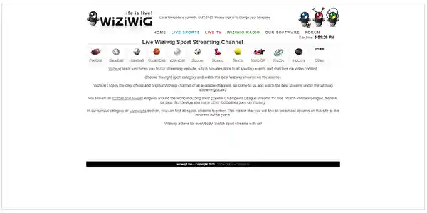 Wiziwig Website Homepage
