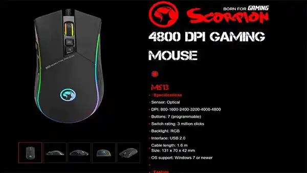 mouse specification