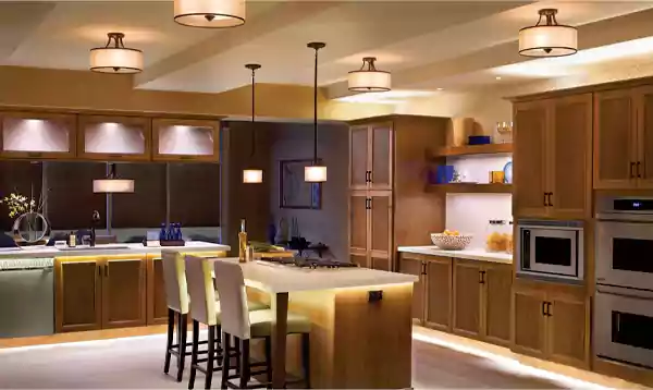 A well lit kitchen