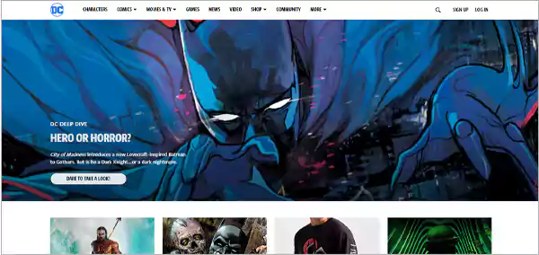 DC Comics Homepage