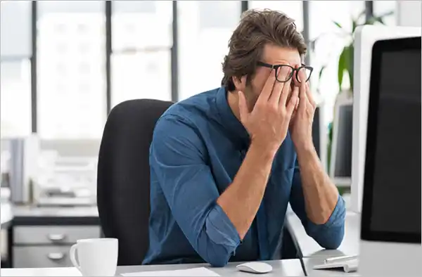 A long screen time can cause straining of your eyes.