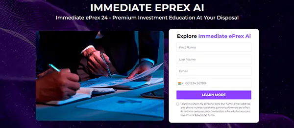 Immediate ePrex AI Home Page 