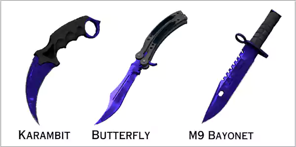 Karambit Butterfly M9 Bayonet sapphire