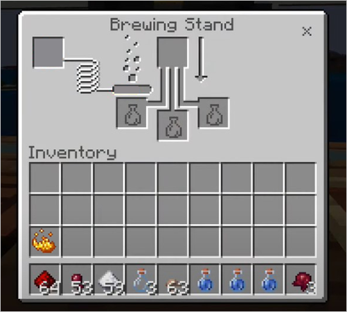 Brewing stand of Minecraft