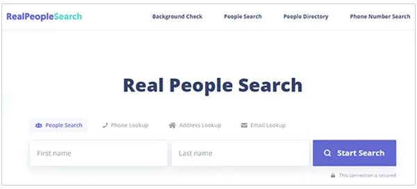 Real People Search User Interface