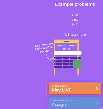 Pick the Play Live option