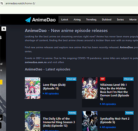 The Anime Dao website