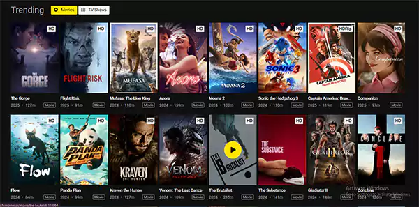 HiMovies Home Page Image