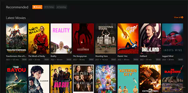 Solarmovie Home Page Image