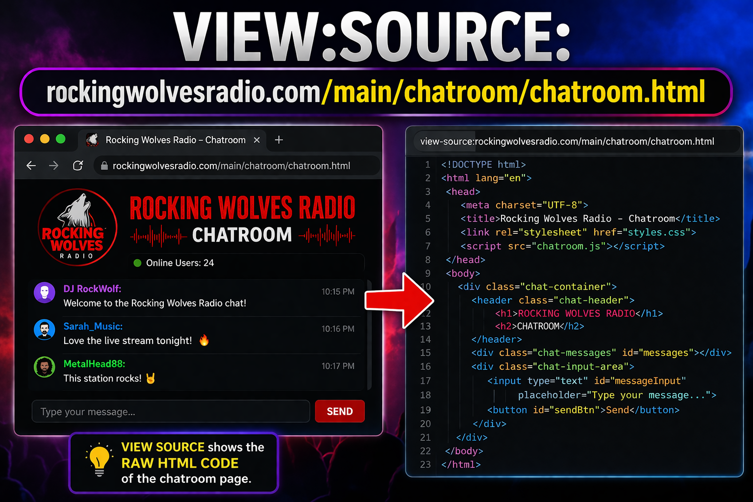 view:source:rockingwolvesradio.com/main/chatroom/chatroom.html